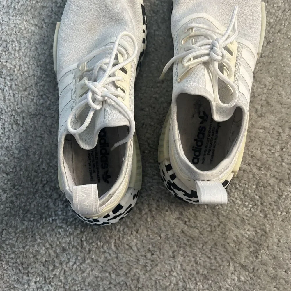 Men’s Adidas NMD R1 “Speckled Camo” Size-10.5 White Black RUNNING shoes (GZ4307)
